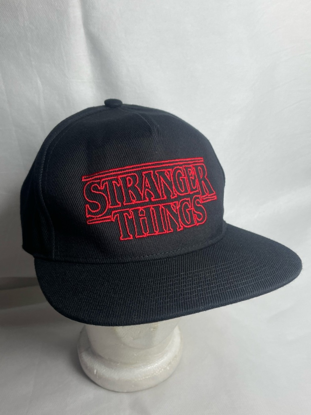 Stranger Things Hat by Loungefly Black Graphic Brim Adjustable SnapBack Show Cap